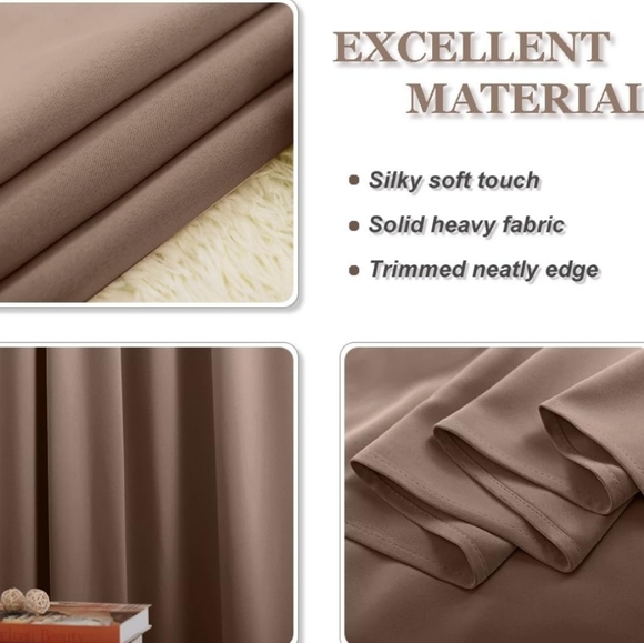 Pony Dance Brown Blackout Curtains - 42W by 45L - Picture 6 of 7